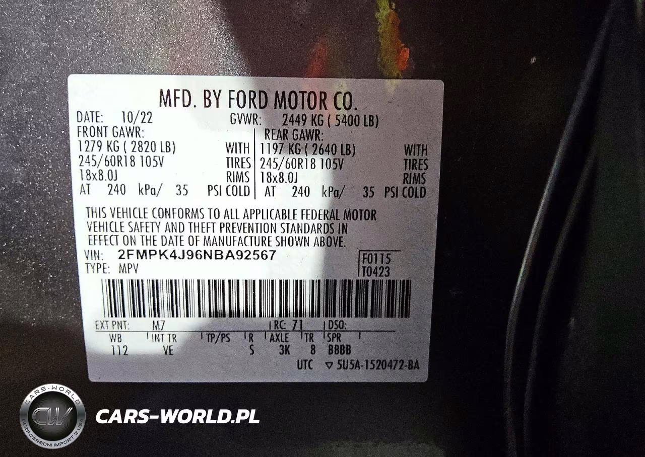 2022 Ford Edge Sel VIN:2FMPK4J96NBA92567 - 13