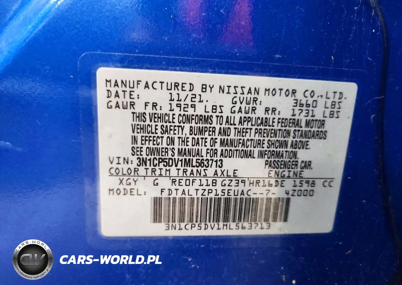 2021 Nissan Kicks Sr VIN:3N1CP5DV1ML563713 - 14