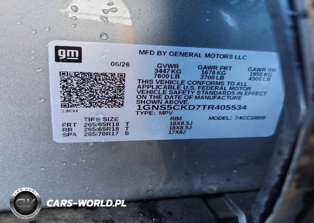 2026 Chevrolet Suburban C1500 Lt VIN:1GNS5CKD7TR405534 - 14