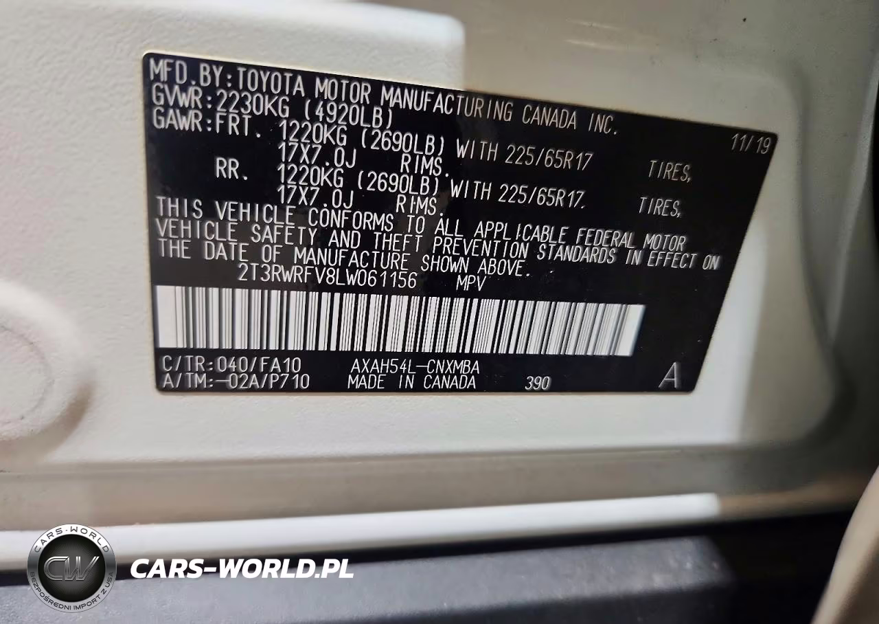 2020 Toyota Rav4 Hybri VIN:2T3RWRFV8LW061156 - 14