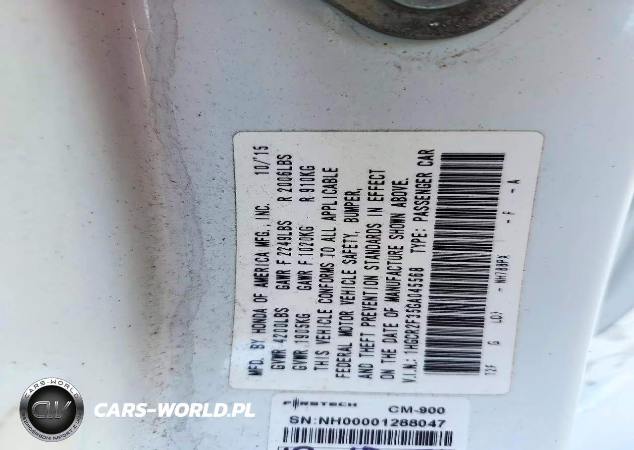 2016 Honda Accord Lx VIN:1HGCR2F35GA045568 - 12
