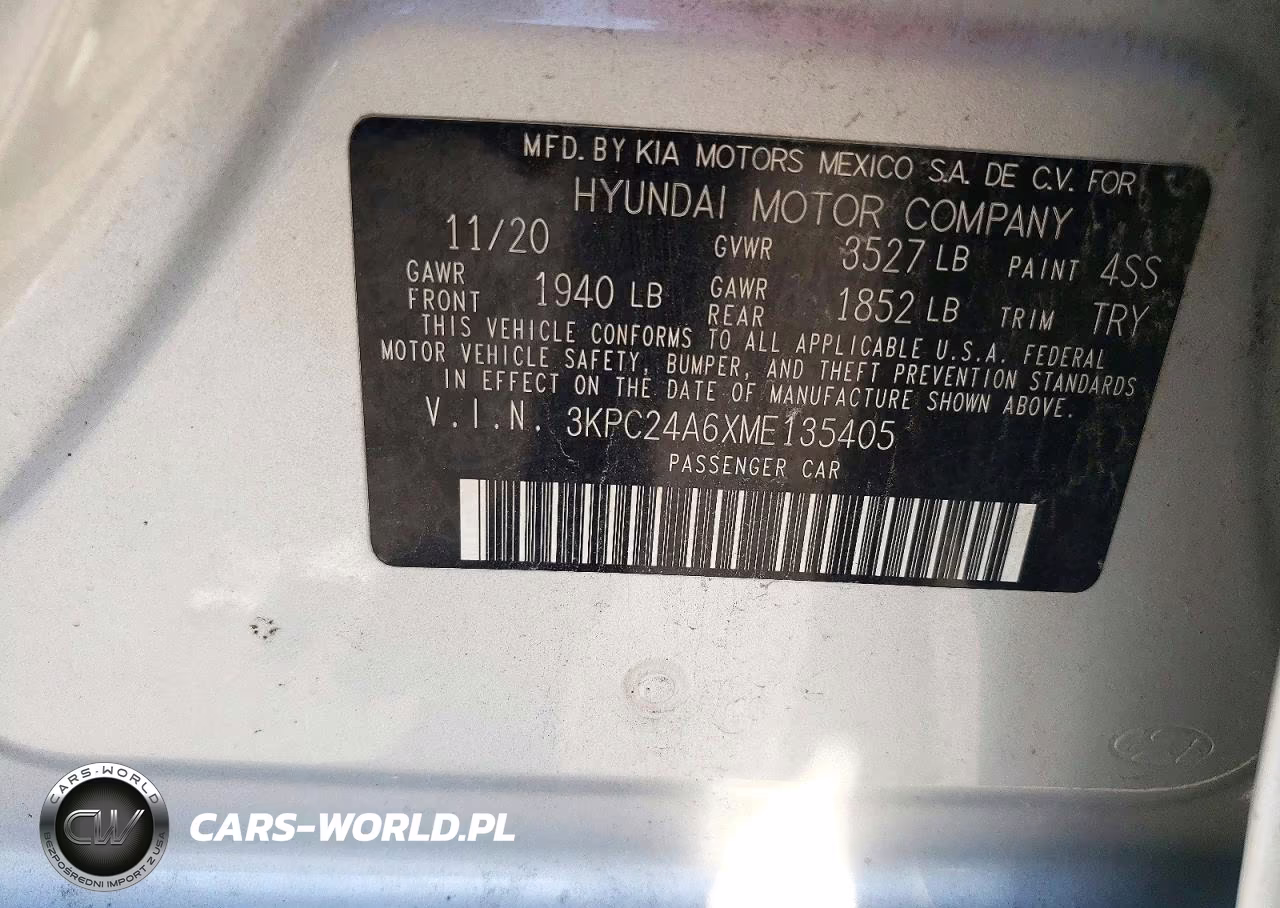 2021 Hyundai Accent Sel VIN:3KPC24A6XME135405 - 13