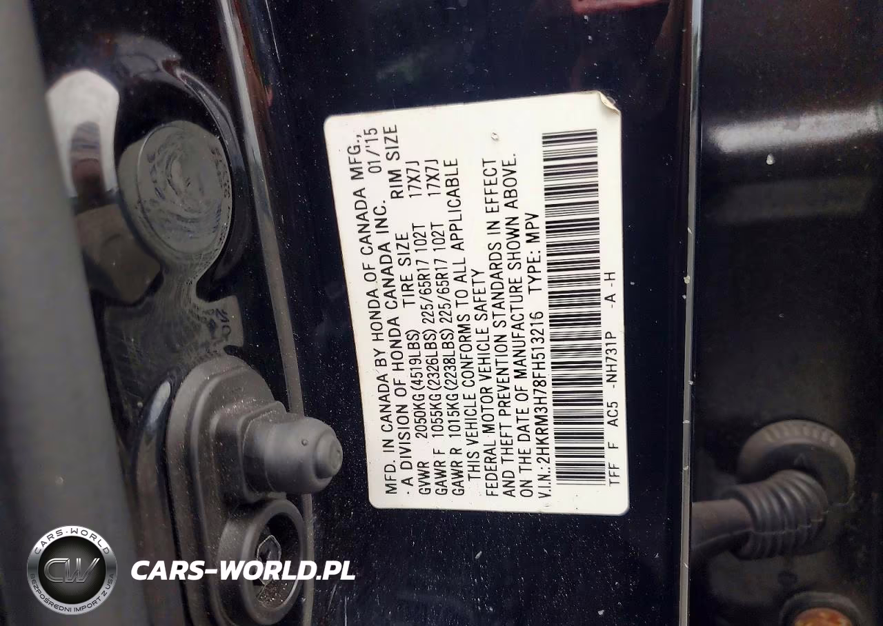 2015 Honda Cr-V Exl VIN:2HKRM3H78FH513216 - 13