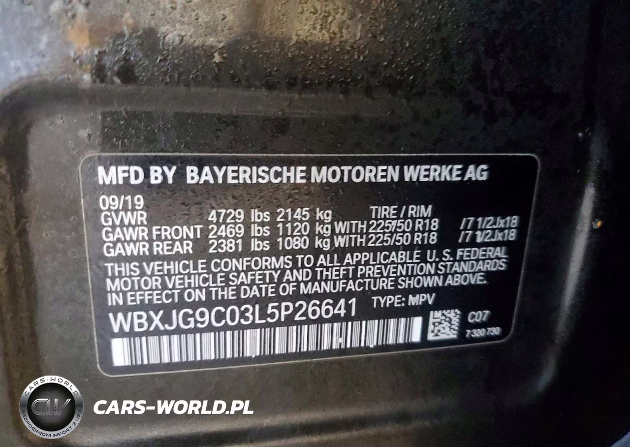 2020 BMW X1 xDrive28I VIN:WBXJG9C03L5P26641 - 14
