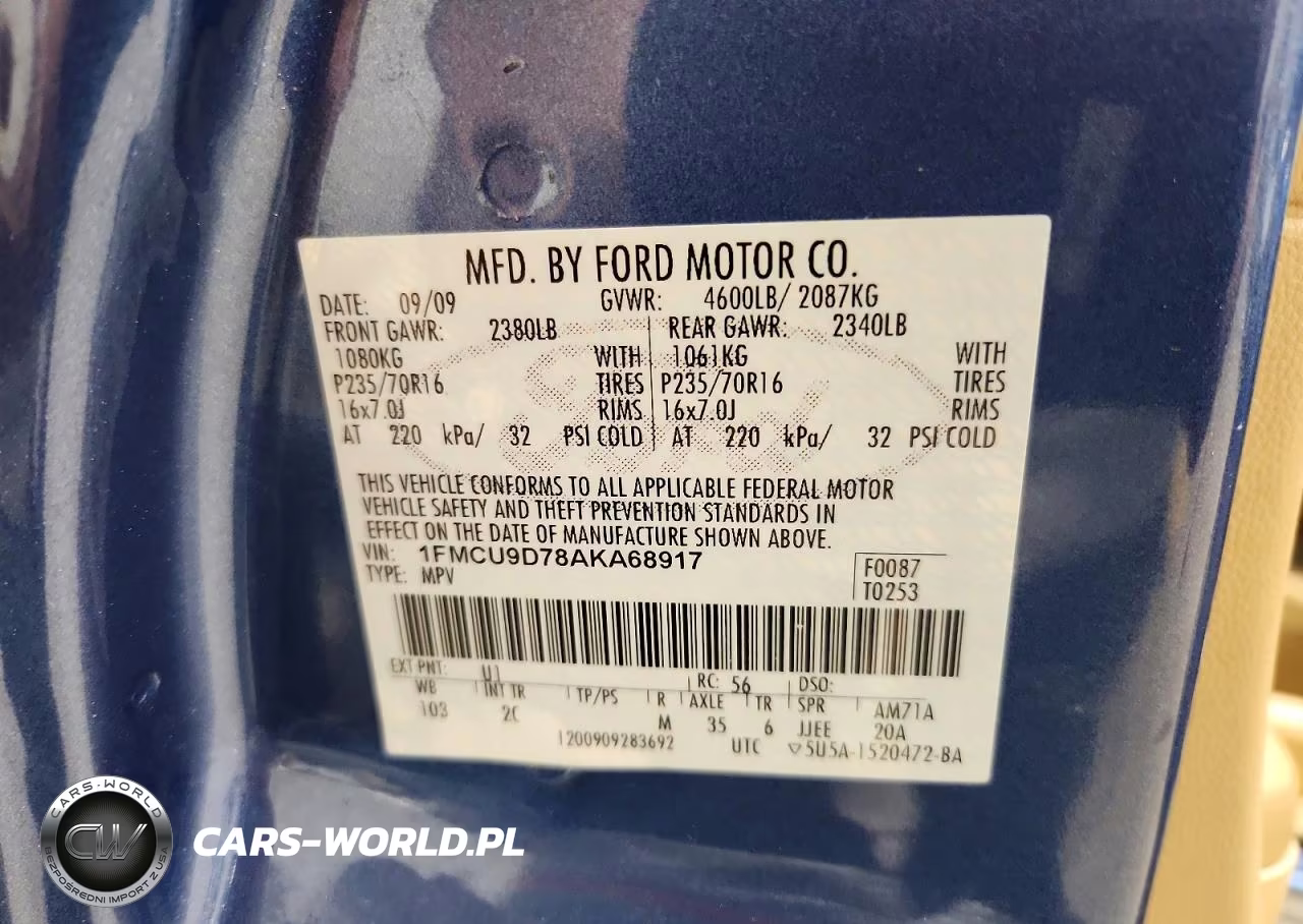 2010 Ford Escape Xlt VIN:1FMCU9D78AKA68917 - 13