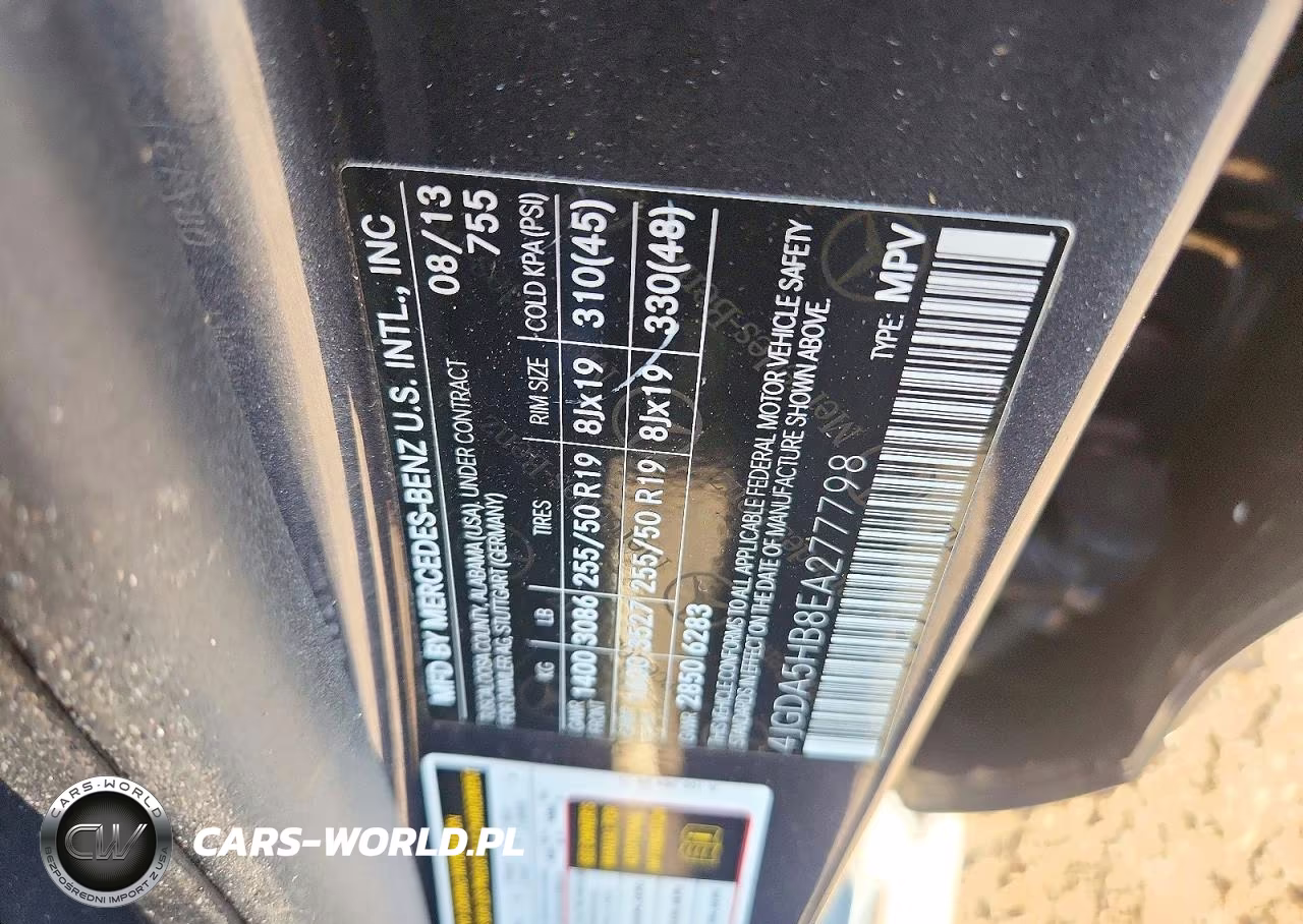 2014 Mercedes-Benz Ml 350 4Matic VIN:4JGDA5HB8EA277798 - 13