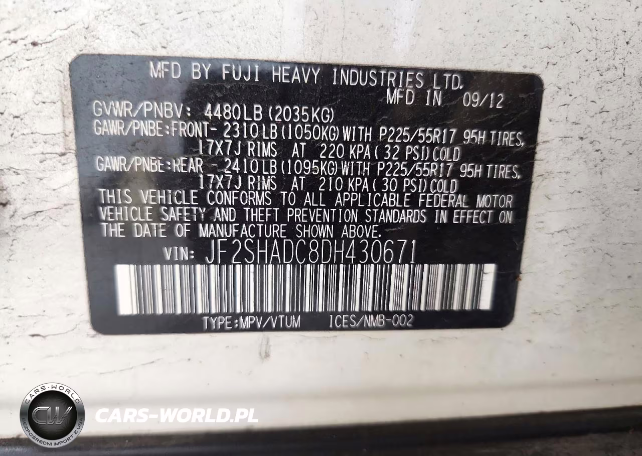 2013 Subaru Forester 2.5X Premium VIN:JF2SHADC8DH430671 - 13