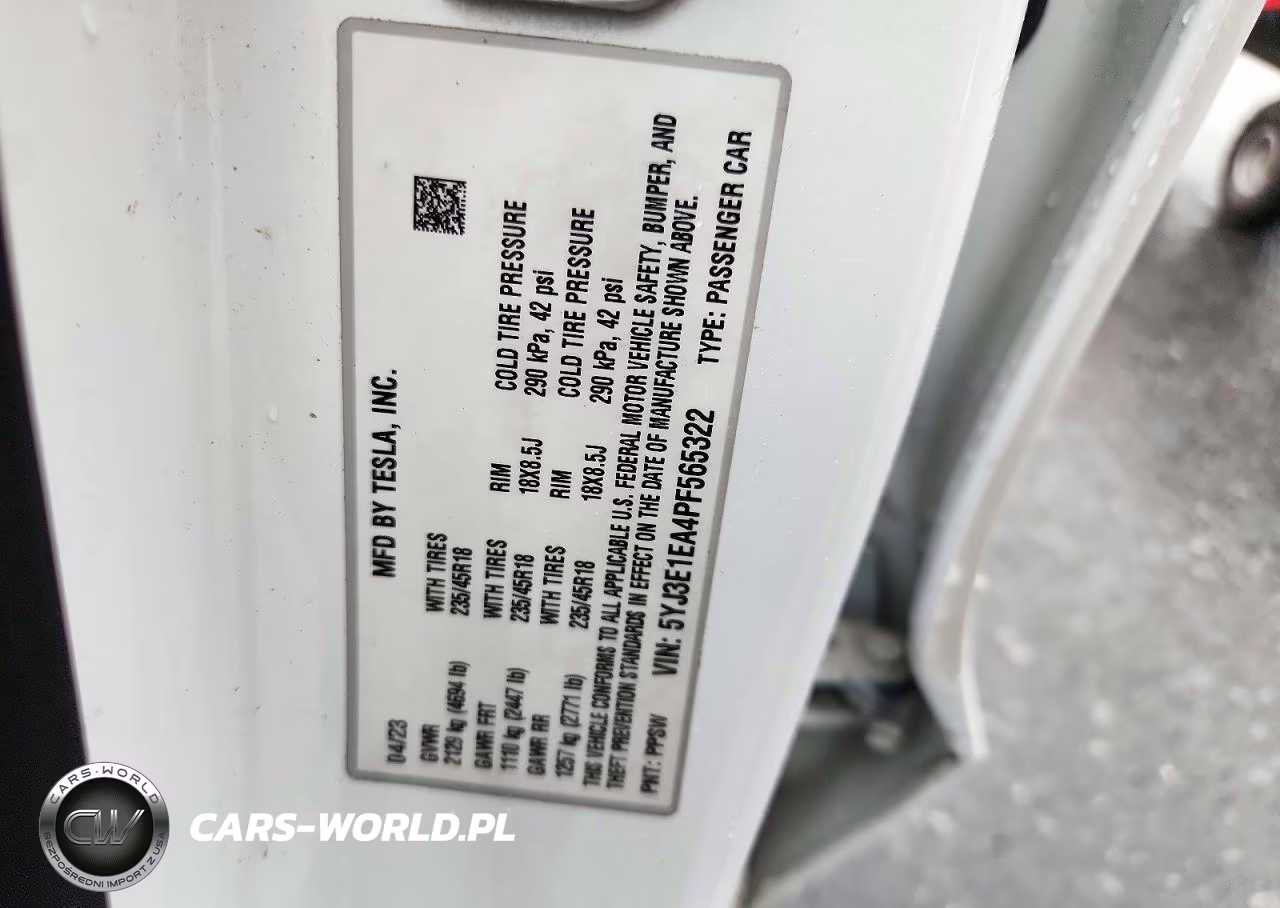 2023 Tesla Model 3 VIN:5YJ3E1EA4PF565322 - 12