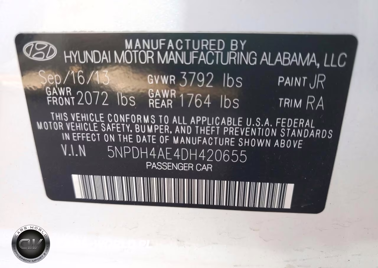 2013 Hyundai Elantra Gls VIN:5NPDH4AE4DH420655 - 12