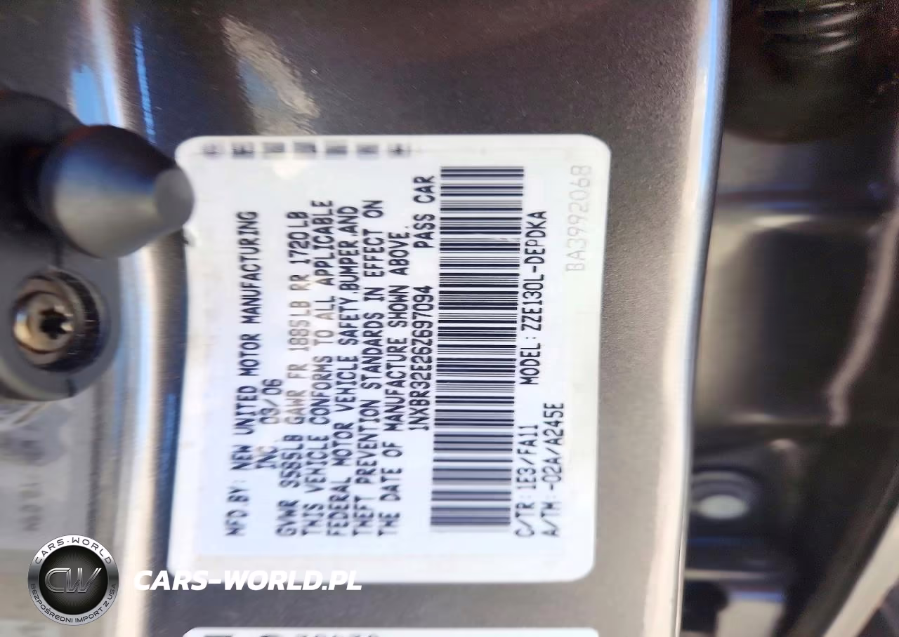 2006 Toyota Corolla Ce VIN:1NXBR32E26Z697094 - 13
