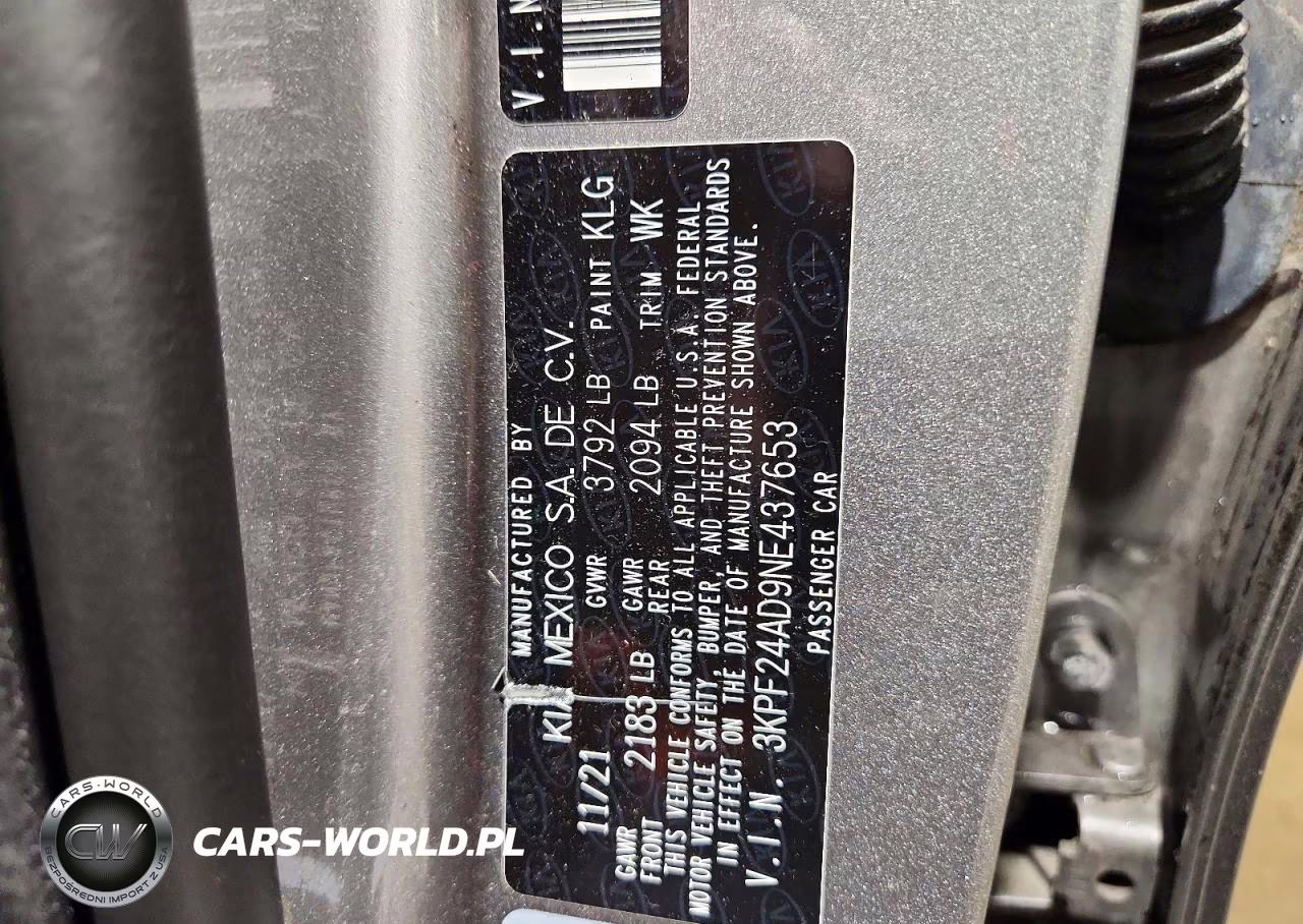2022 Kia Forte Lxs VIN:3KPF24AD9NE437653 - 12
