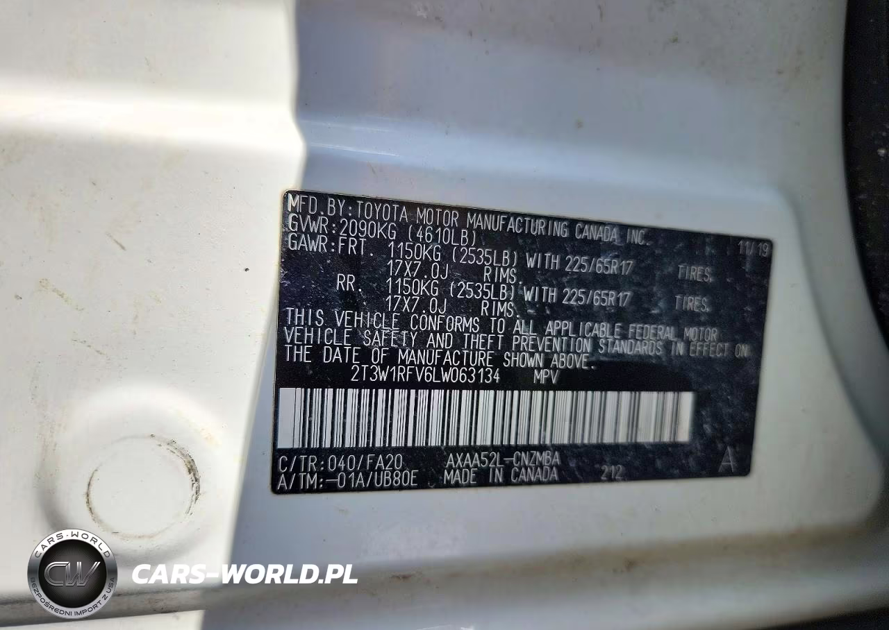 2020 Toyota Rav4 Xle VIN:2T3W1RFV6LW063134 - 13