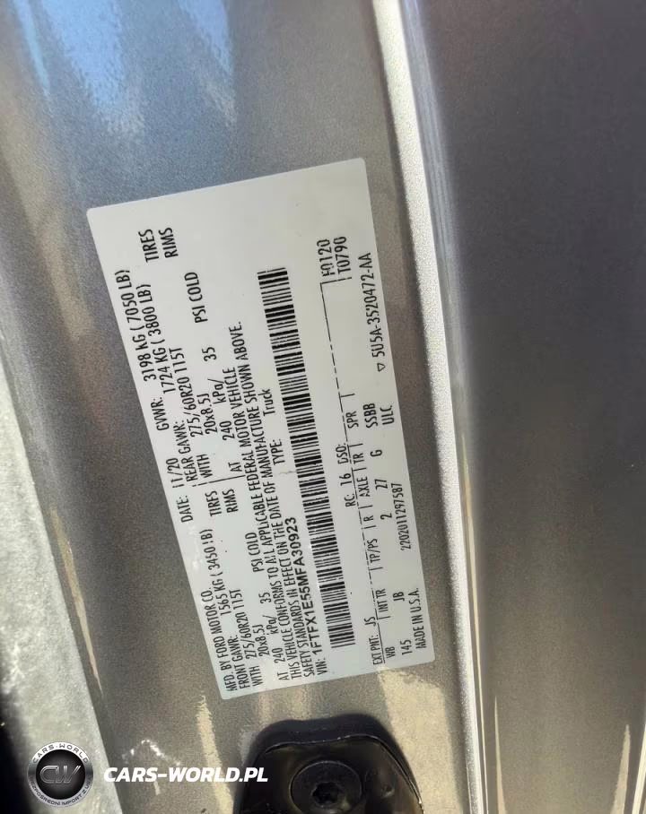 2021 Ford F150 Super Cab VIN:1FTFX1E55MFA30923 - 10