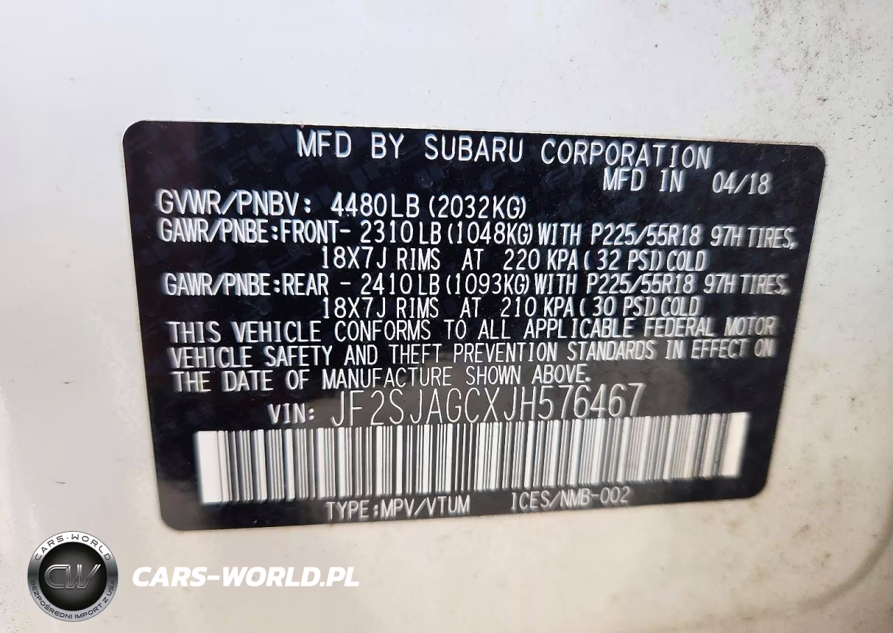 2018 Subaru Forester 2.5I Premium VIN:JF2SJAGCXJH576467 - 13