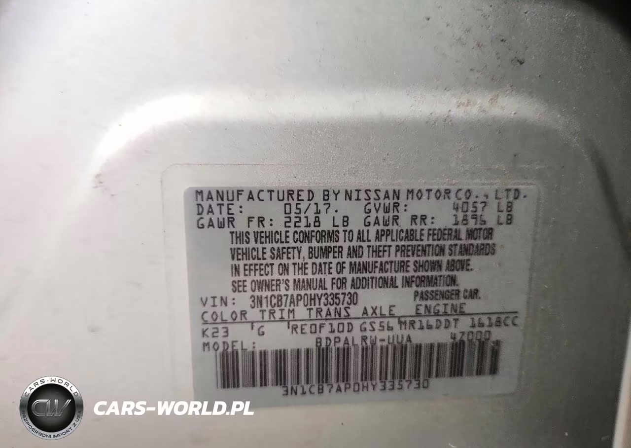 2017 Nissan Sentra Sr Turbo VIN:3N1CB7AP0HY335730 - 12