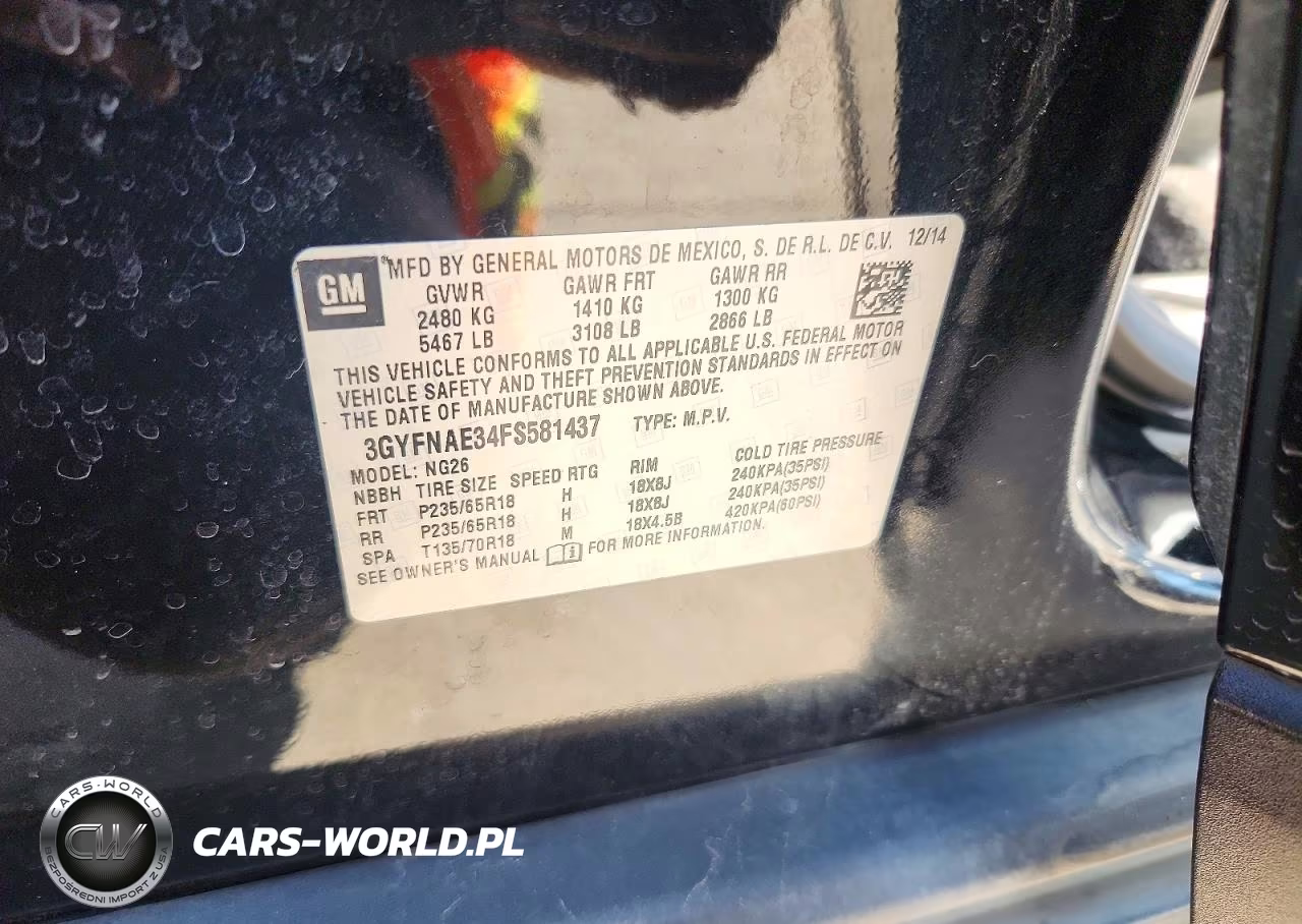 2015 Cadillac Srx VIN:3GYFNAE34FS581437 - 13