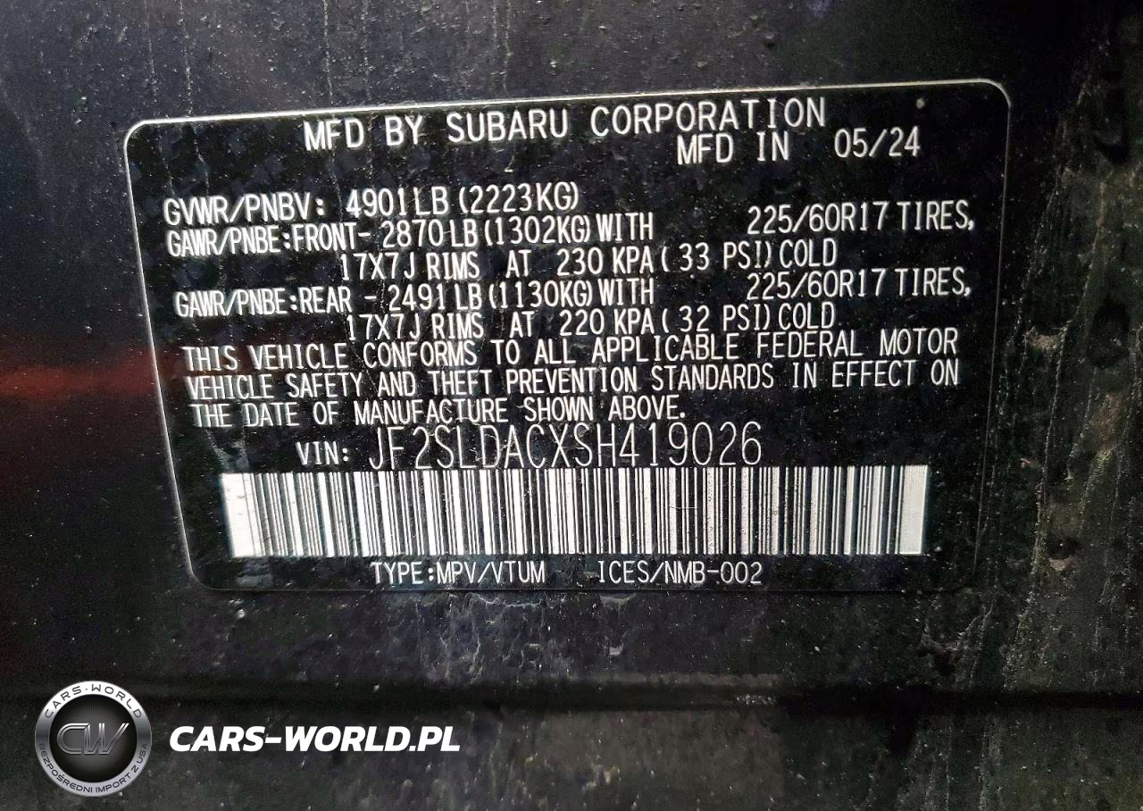 2025 Subaru Forester VIN:JF2SLDACXSH419026 - 13