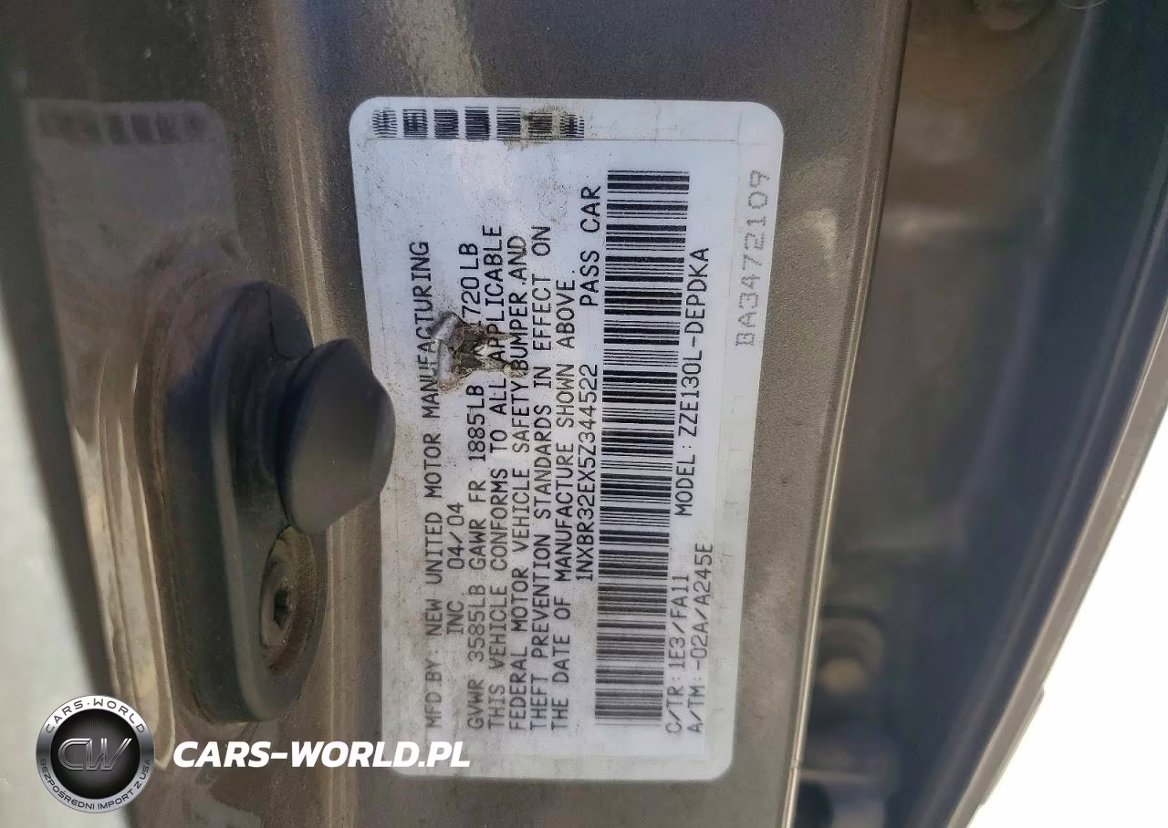 2005 Toyota Corolla Ce VIN:1NXBR32EX5Z344522 - 12