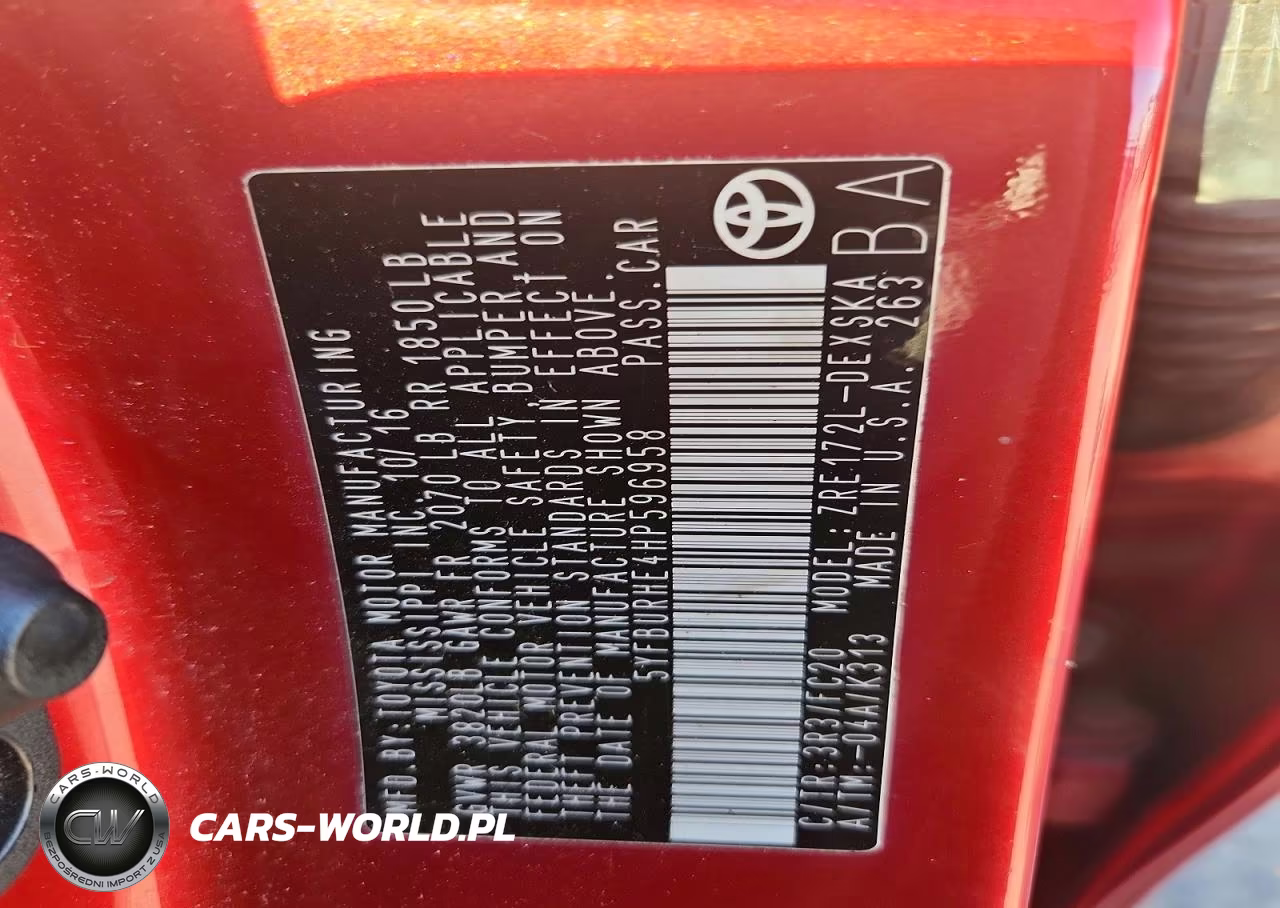 2017 Toyota Corolla Se VIN:5YFBURHE4HP596958 - 12