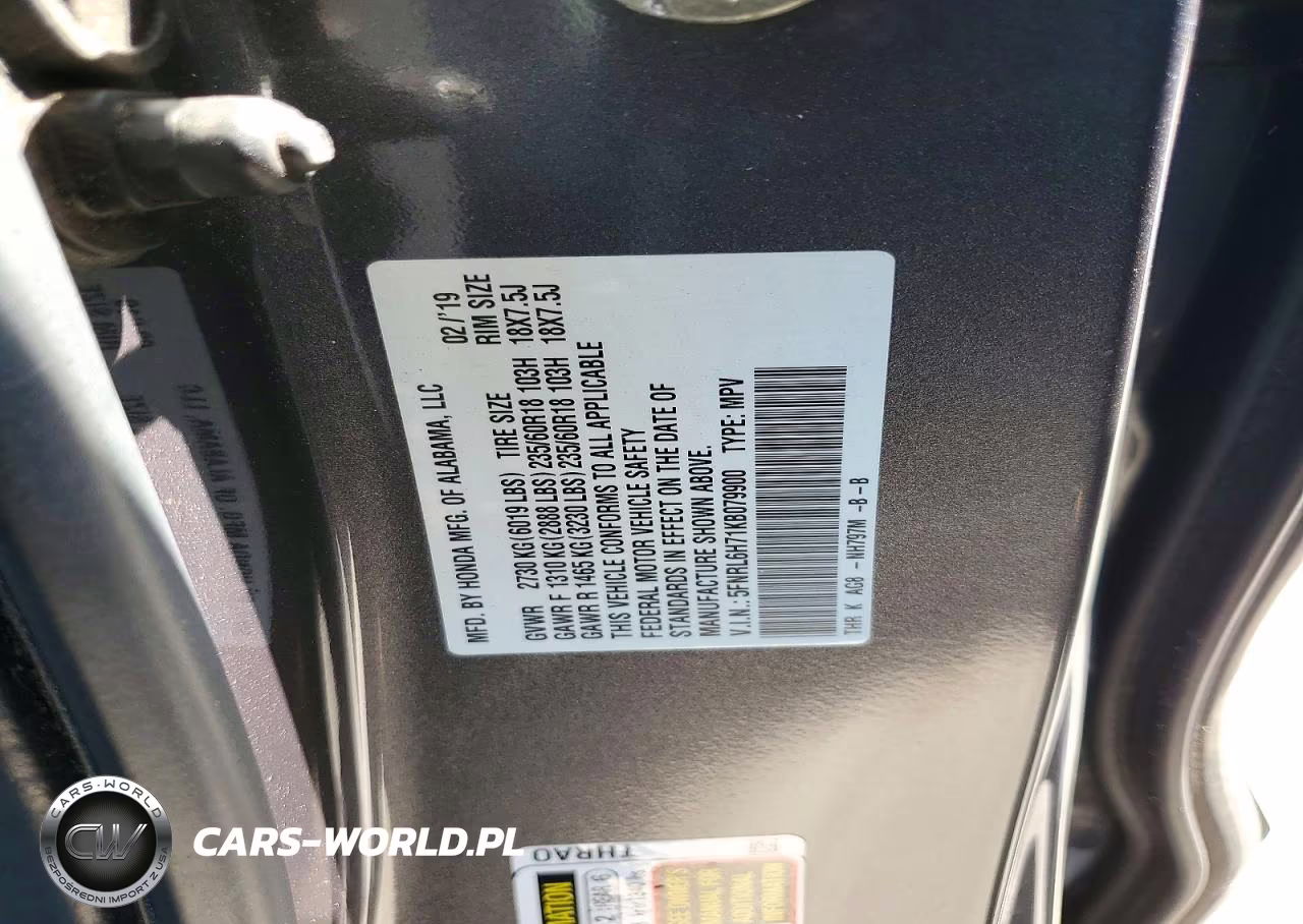 2019 Honda Odyssey Exl VIN:5FNRL6H71KB079900 - 12