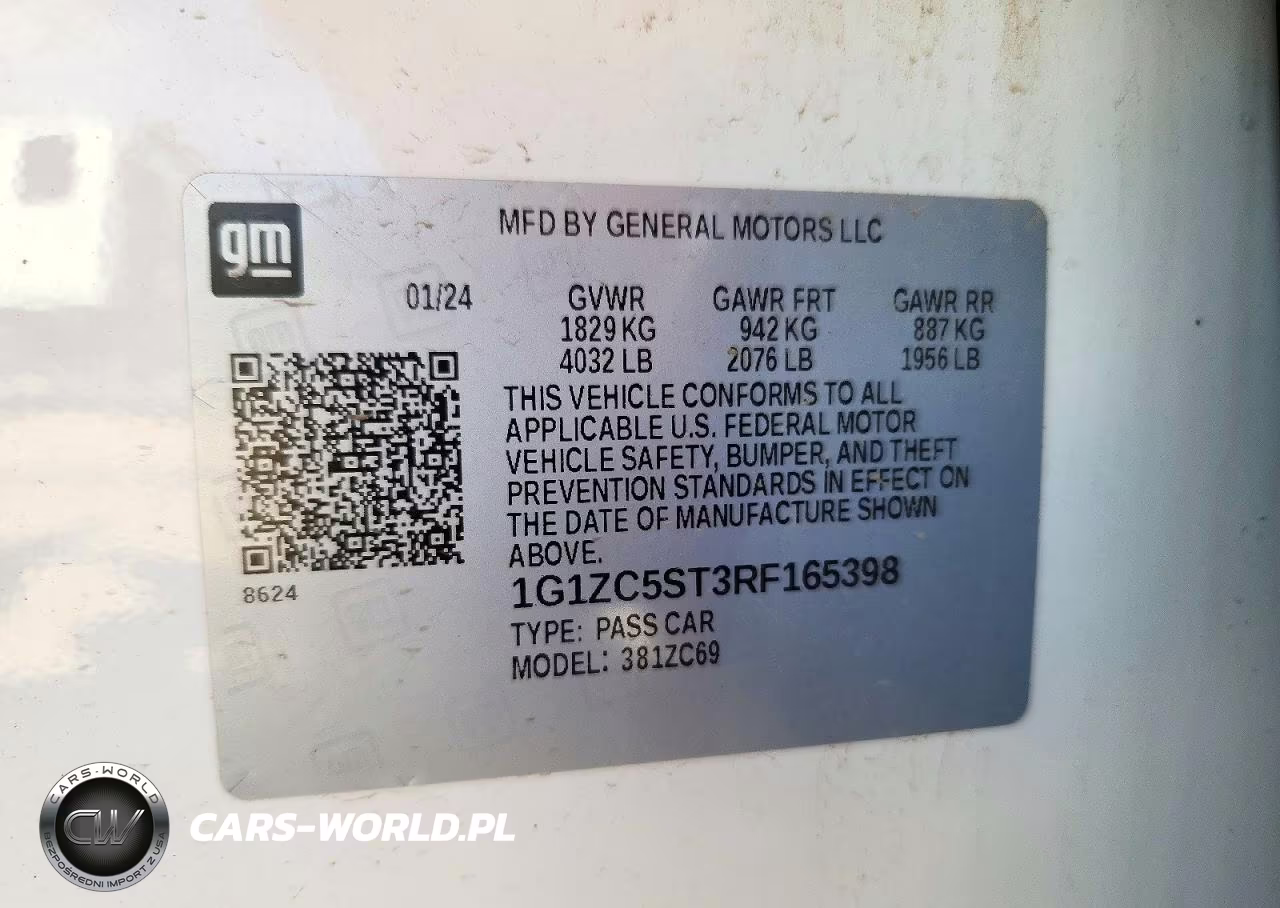 2024 Chevrolet Malibu Ls VIN:1G1ZC5ST3RF165398 - 12