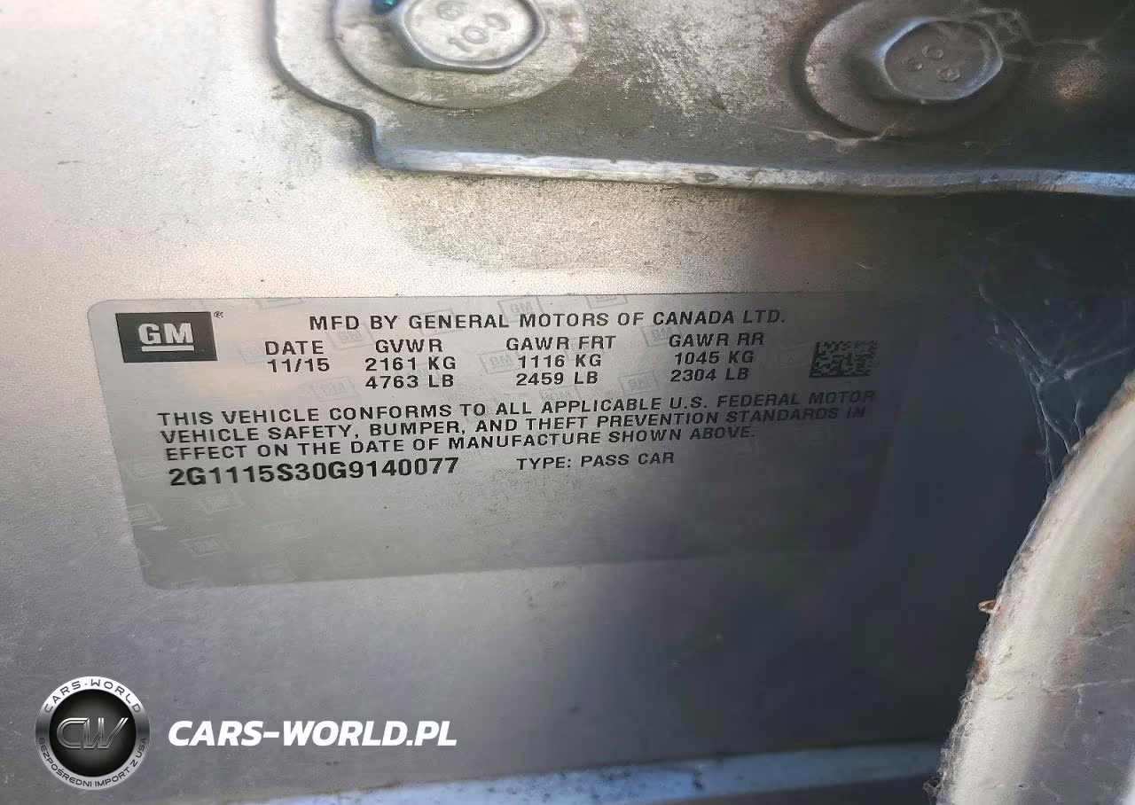 2016 Chevrolet Impala Lt VIN:2G1115S30G9140077 - 12