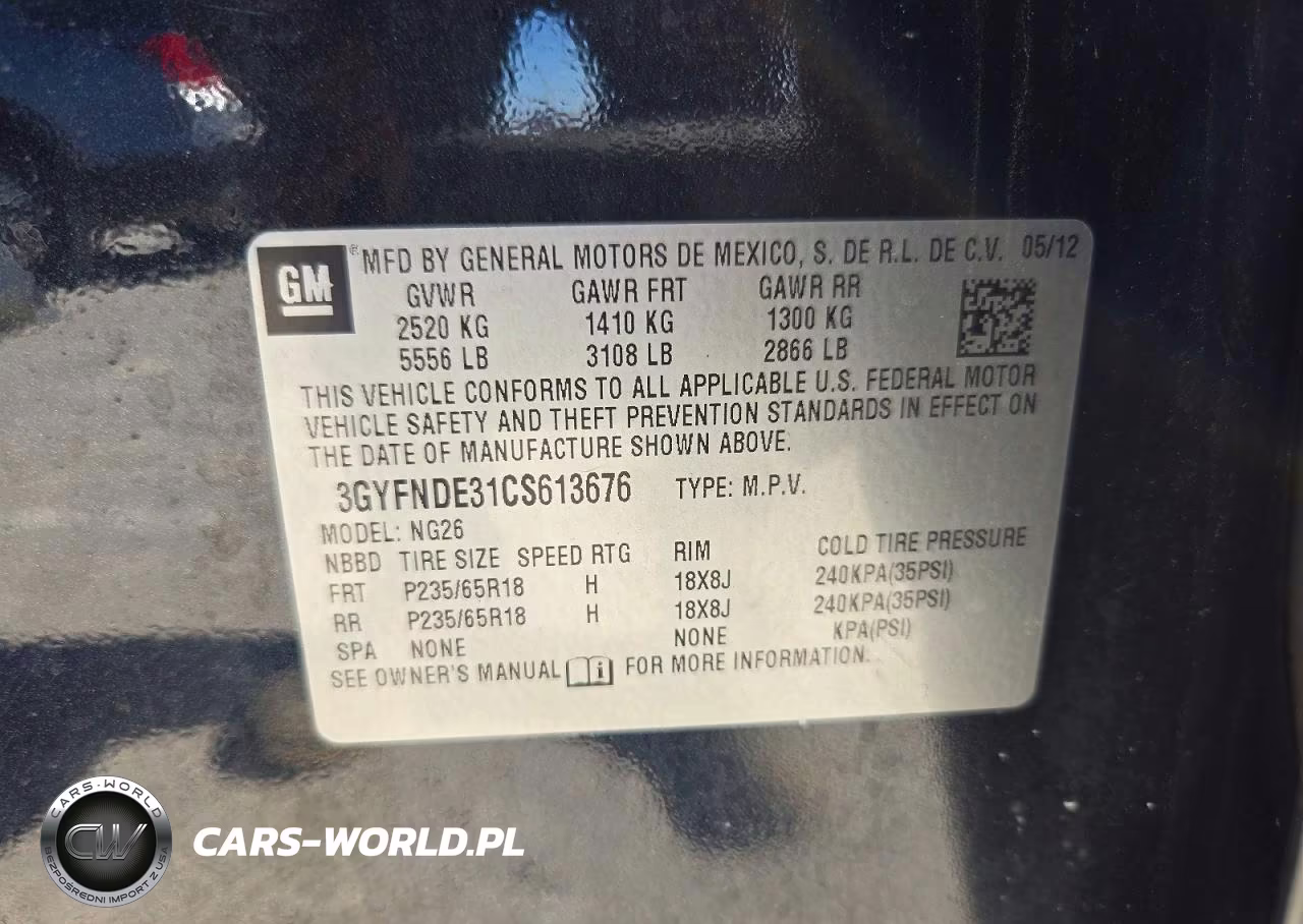 2012 Cadillac Srx VIN:3GYFNDE31CS613676 - 13