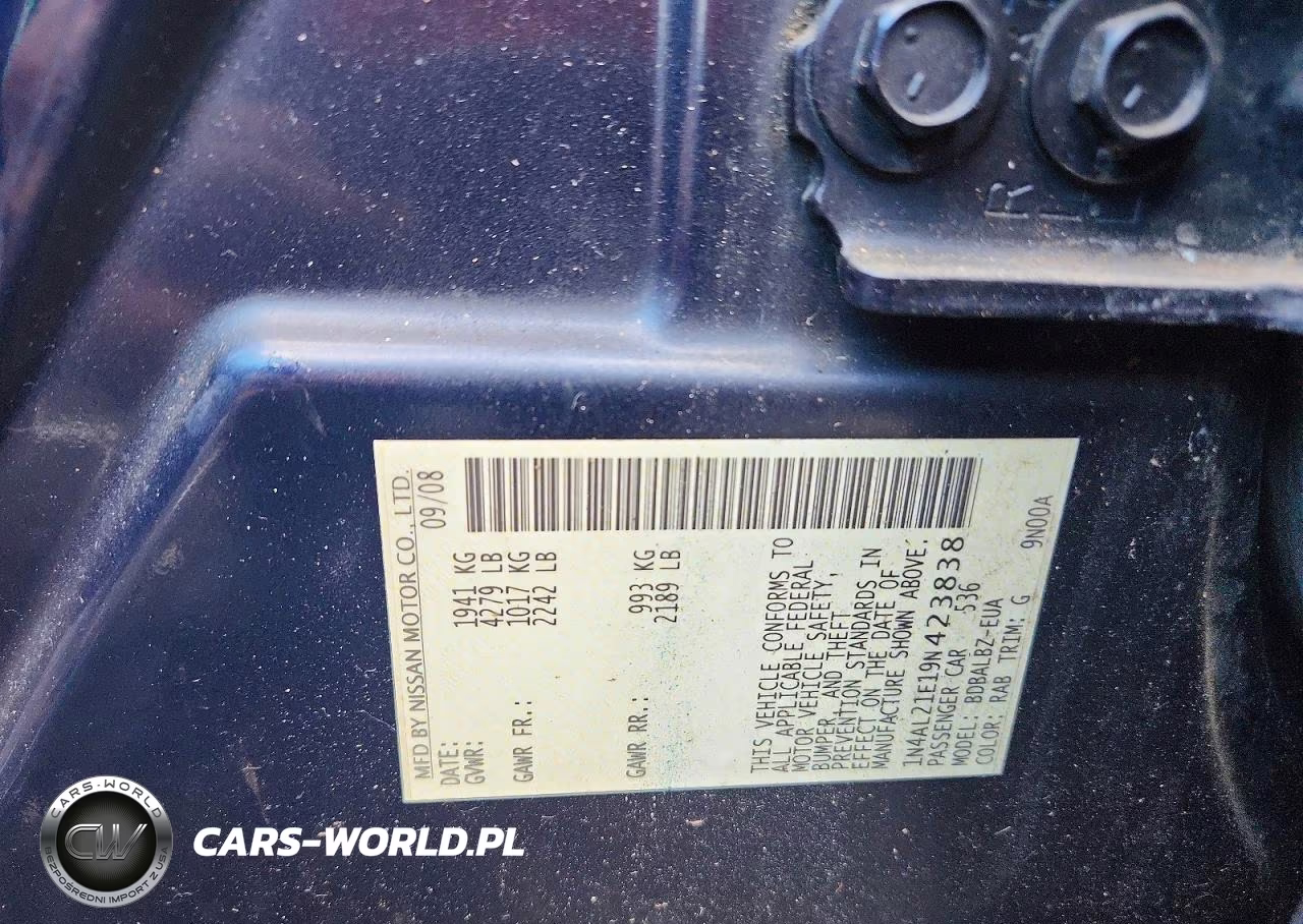 2009 Nissan Altima 2.5 VIN:1N4AL21E19N423838 - 12