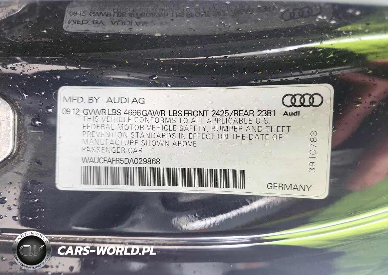 2013 Audi A5 Premium VIN:WAUCFAFR5DA029868 - 12