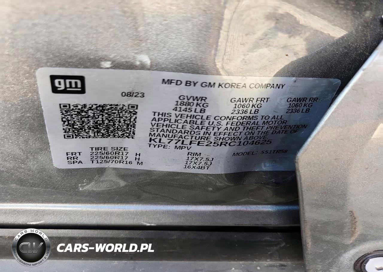 2024 Chevrolet Trax Ls VIN:KL77LFE25RC104625 - 14
