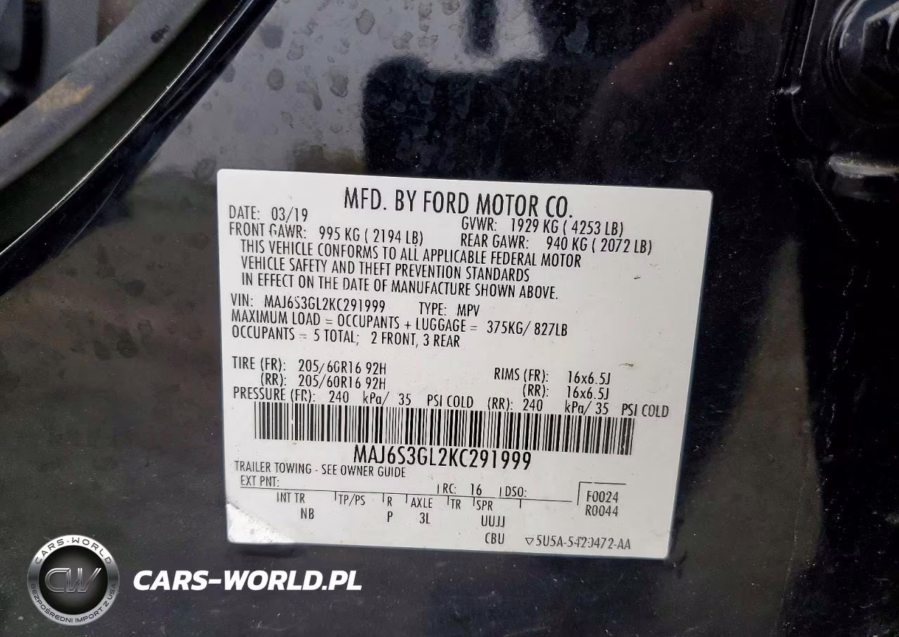 2019 Ford Ecosport Se VIN:MAJ6S3GL2KC291999 - 14