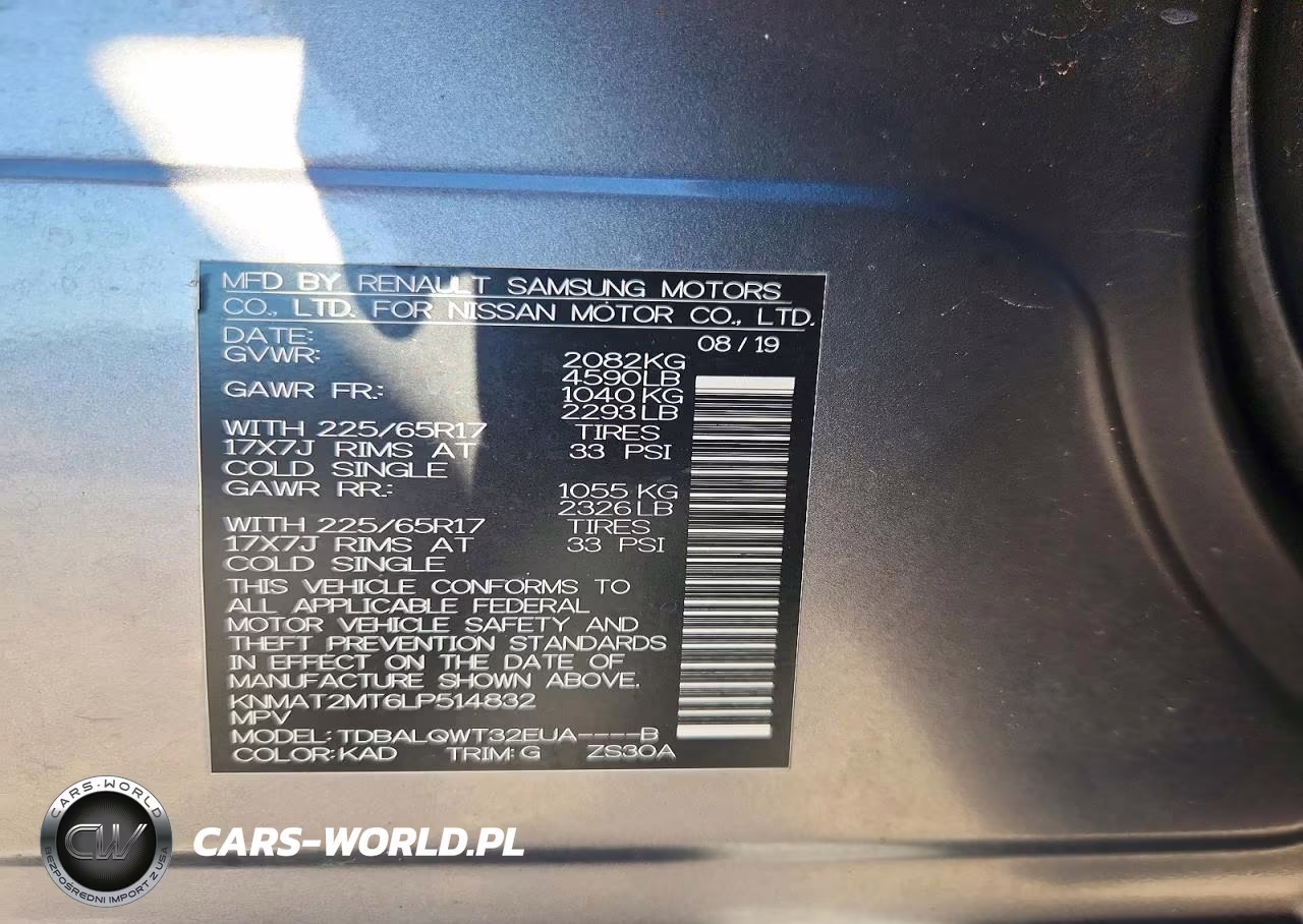 2020 Nissan Rogue Sv VIN:KNMAT2MT6LP514832 - 12