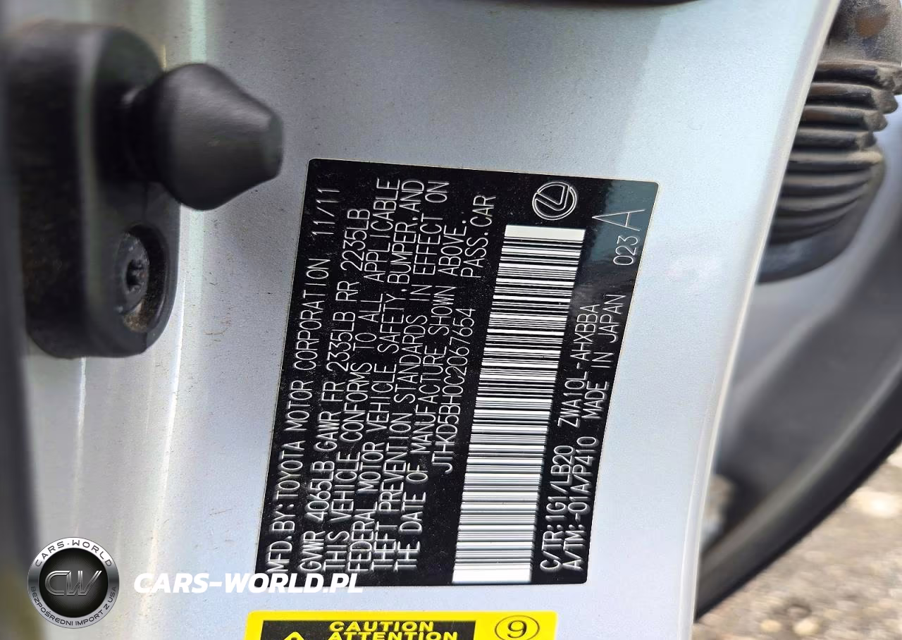 2012 Lexus Ct 200 VIN:JTHKD5BH0C2067654 - 12