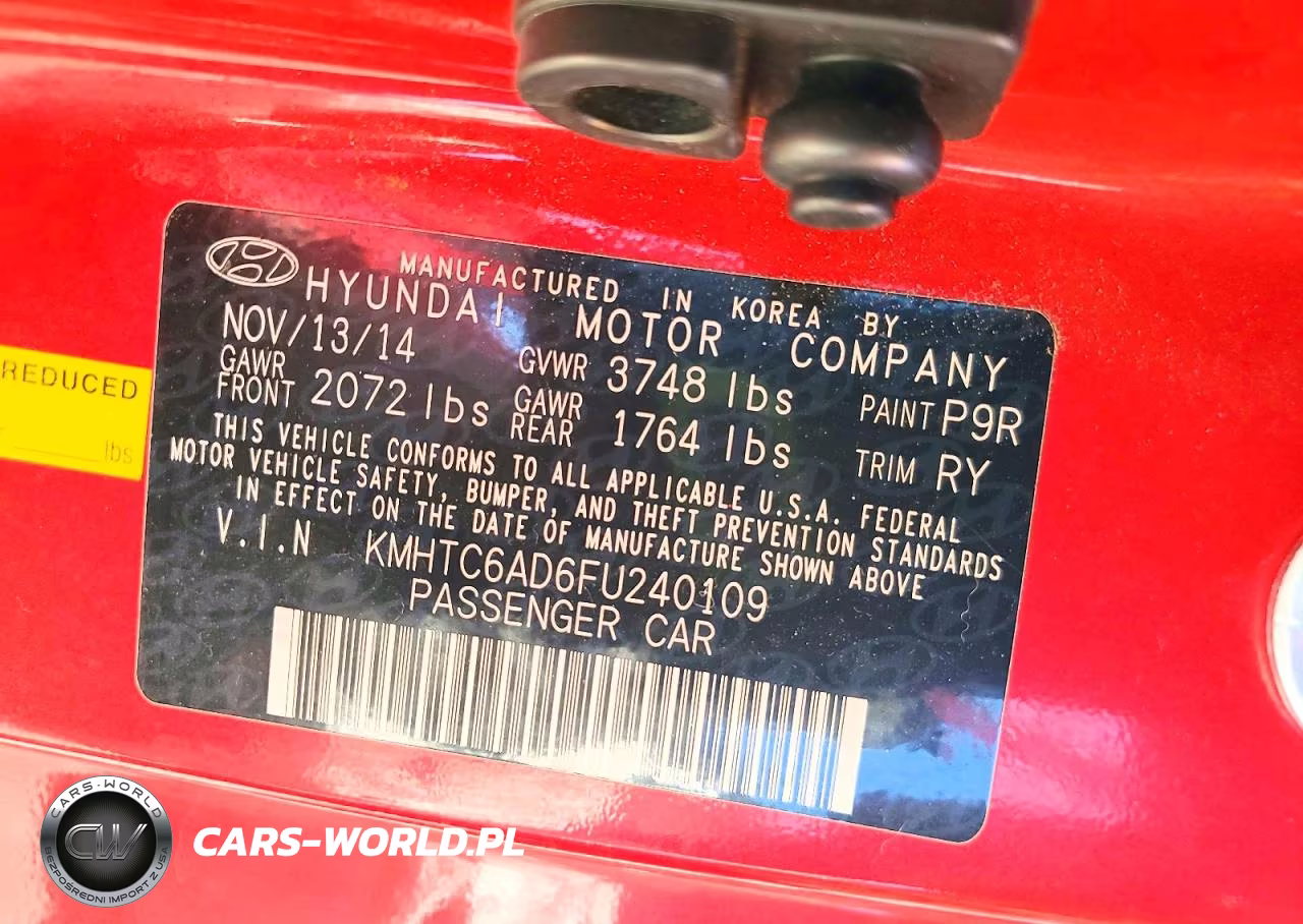 2015 Hyundai Veloster VIN:KMHTC6AD6FU240109 - 12