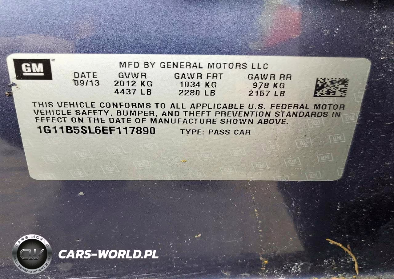 2014 Chevrolet Malibu Ls VIN:1G11B5SL6EF117890 - 13