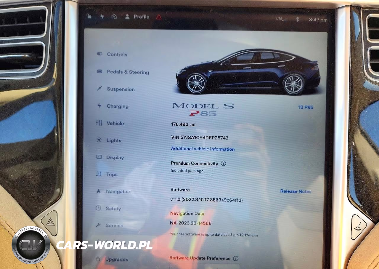 2013 Tesla Model S VIN:5YJSA1CP4DFP25743 - 9