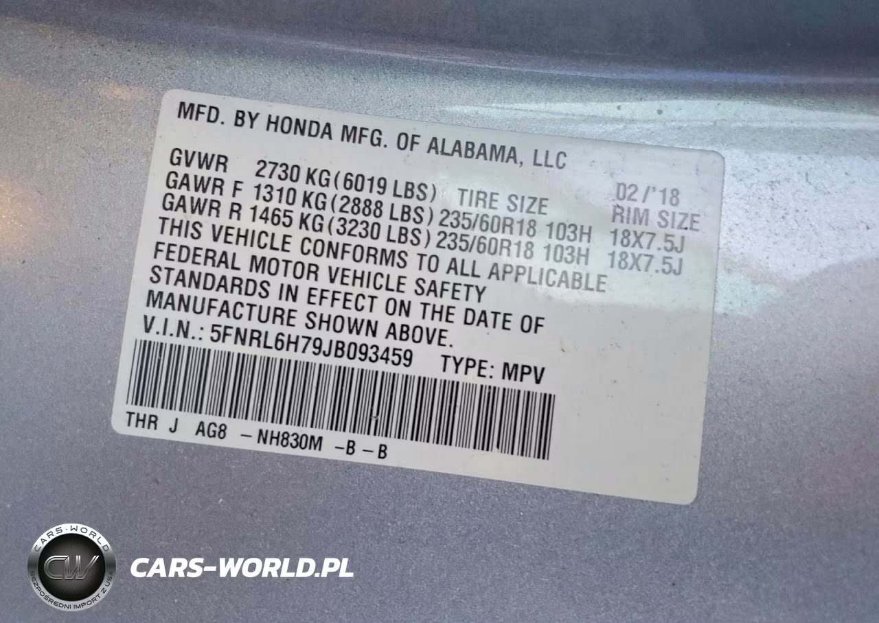 2018 Honda Odyssey Exl VIN:5FNRL6H79JB093459 - 14