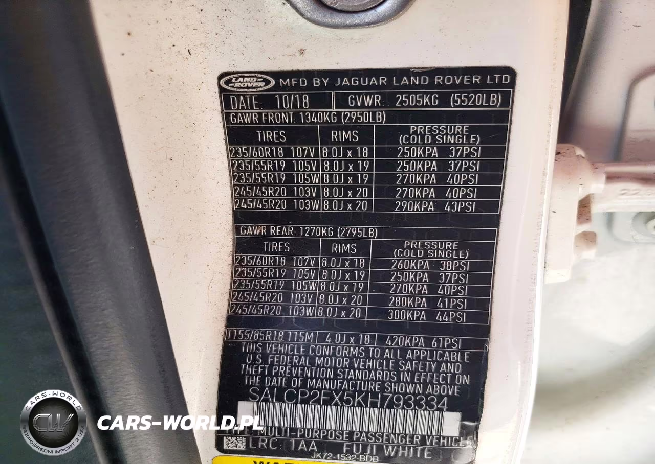2019 Land Rover Discovery Sport Se VIN:SALCP2FX5KH793334 - 12