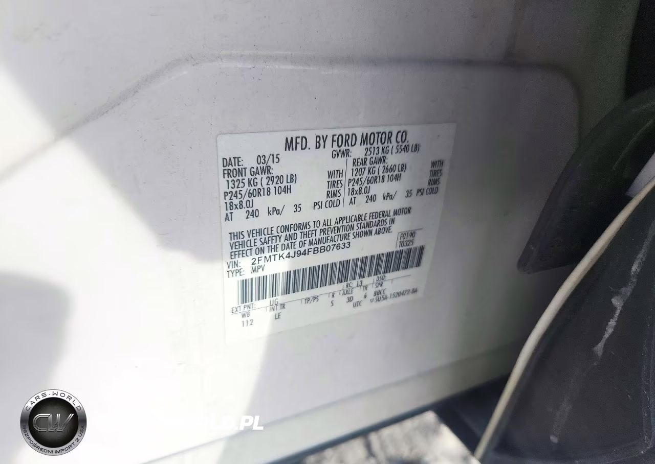 2015 Ford Edge Sel VIN:2FMTK4J94FBB07633 - 13