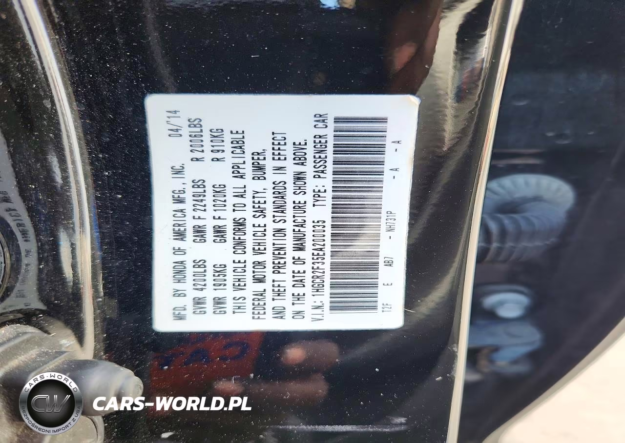 2014 Honda Accord Lx VIN:1HGCR2F35EA200035 - 13