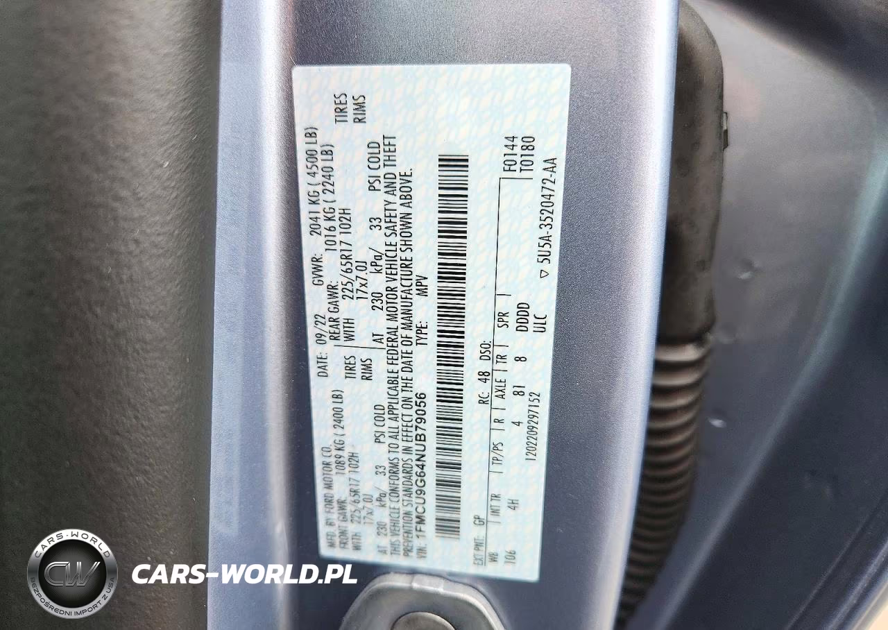 2022 Ford Escape Se VIN:1FMCU9G64NUB79056 - 13