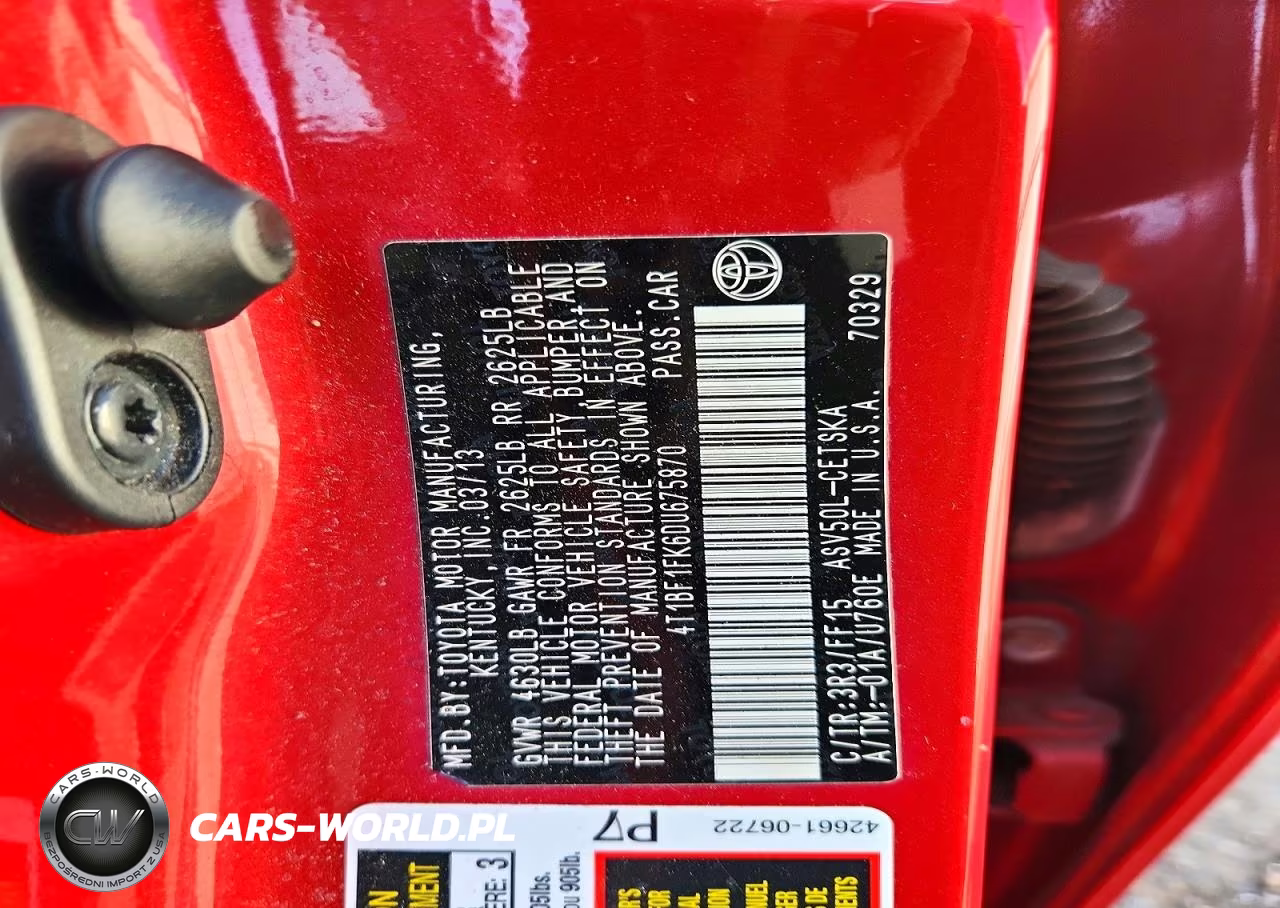 2013 Toyota Camry Se VIN:4T1BF1FK6DU675870 - 13