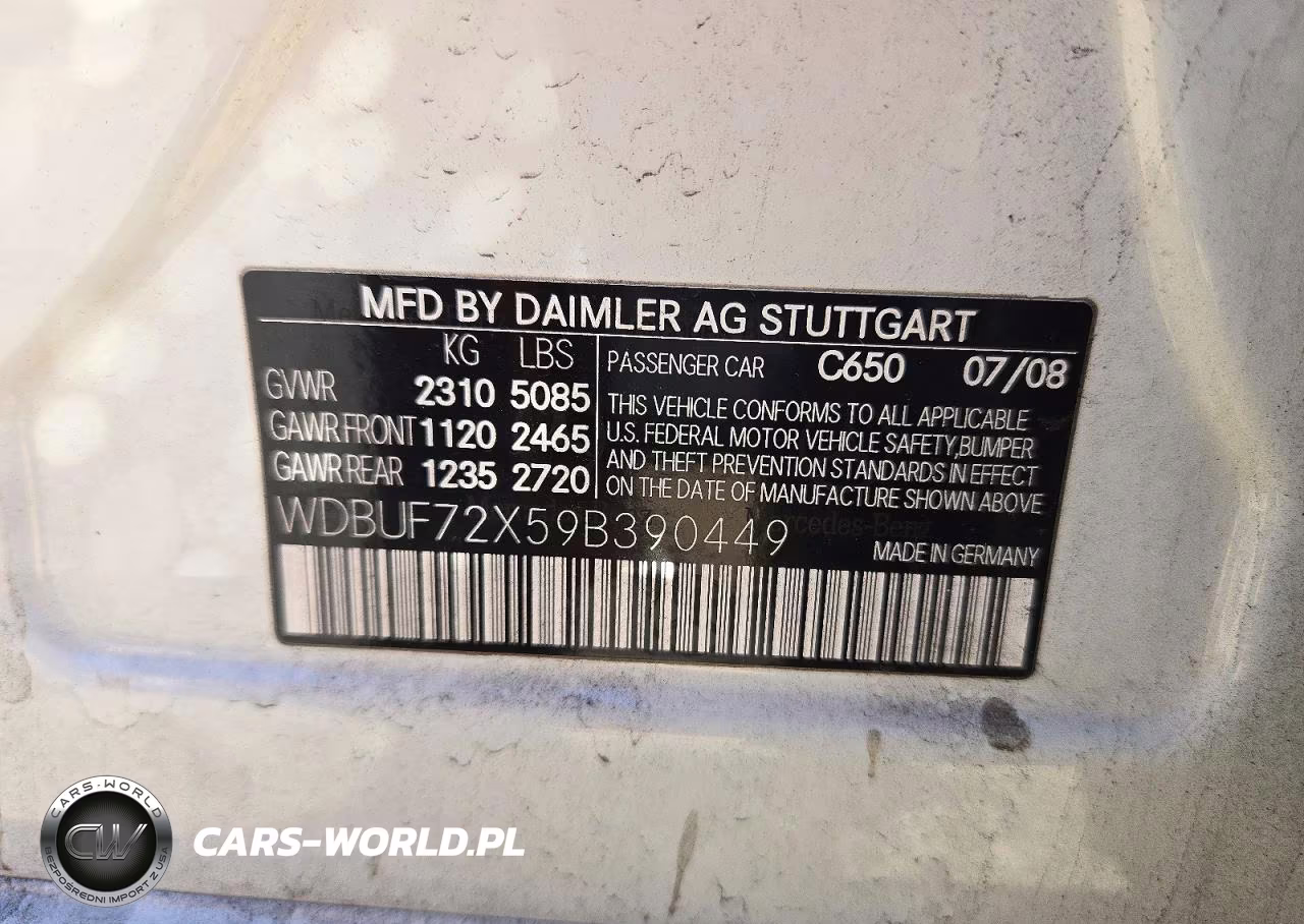2009 Mercedes-Benz E 550 VIN:WDBUF72X59B390449 - 12