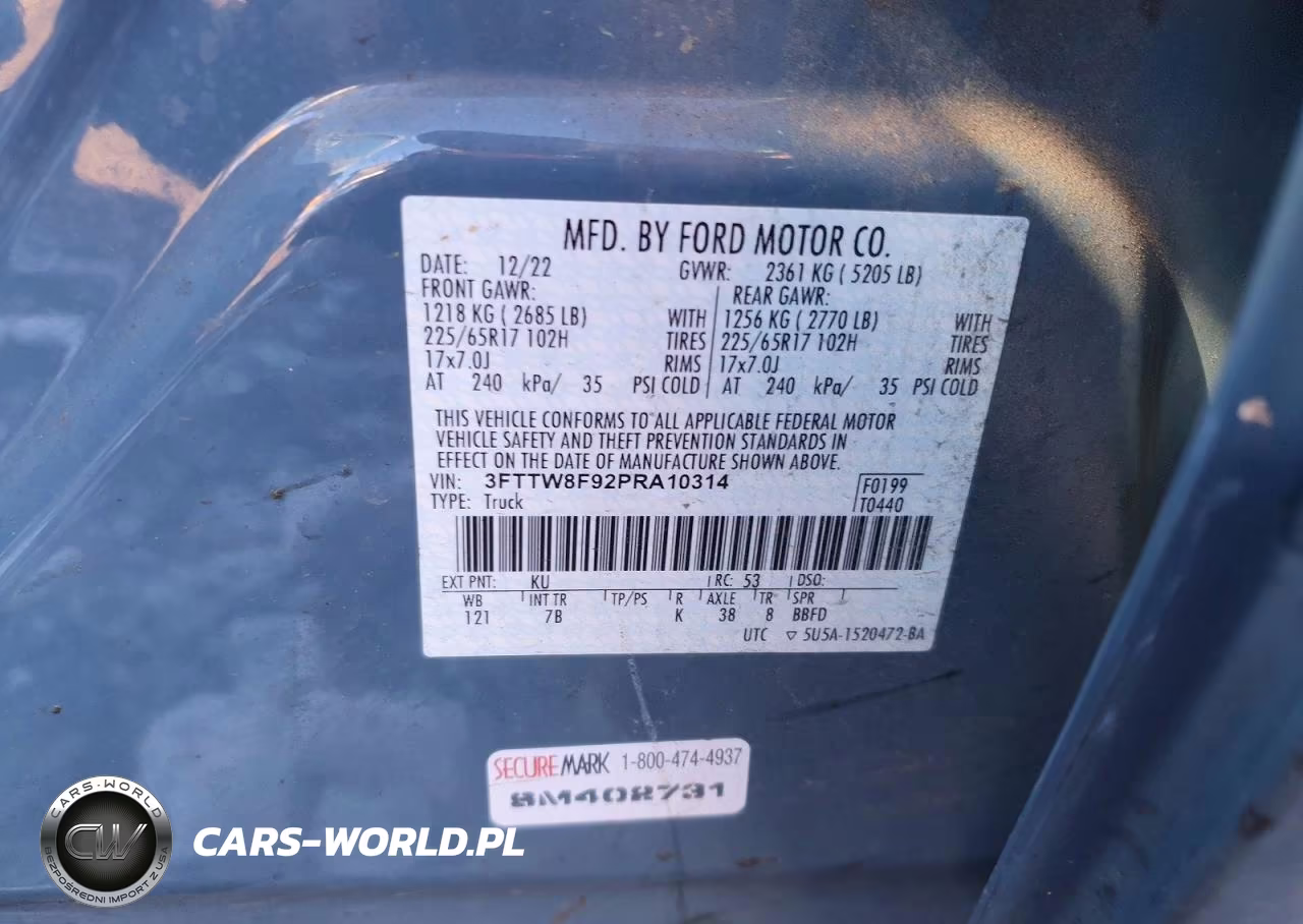 2023 Ford Maverick Xl VIN:3FTTW8F92PRA10314 - 12