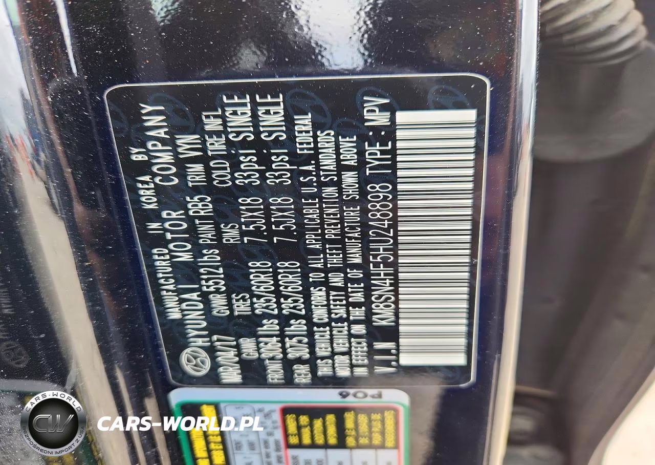 2017 Hyundai Santa Fe Se VIN:KM8SN4HF5HU248898 - 12