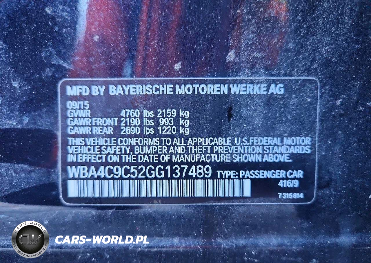 2016 BMW 428 Xi Gran Coupe Sulev VIN:WBA4C9C52GG137489 - 12