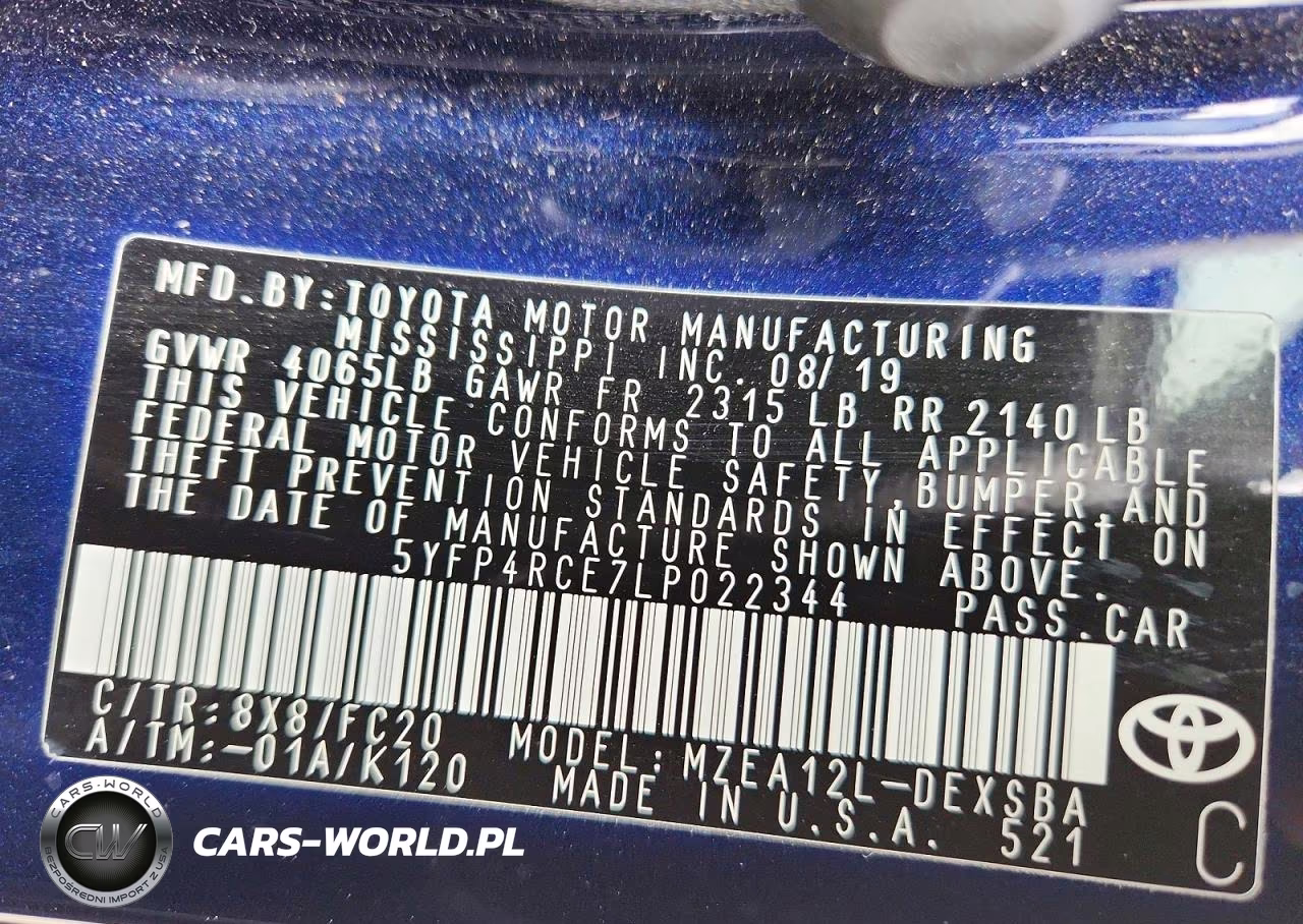 2020 Toyota Corolla Se VIN:5YFP4RCE7LP022344 - 12