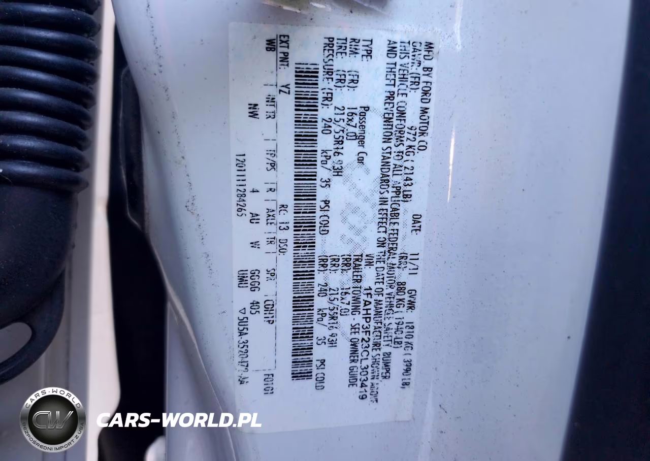 2012 Ford Focus Se VIN:1FAHP3F23CL303419 - 12