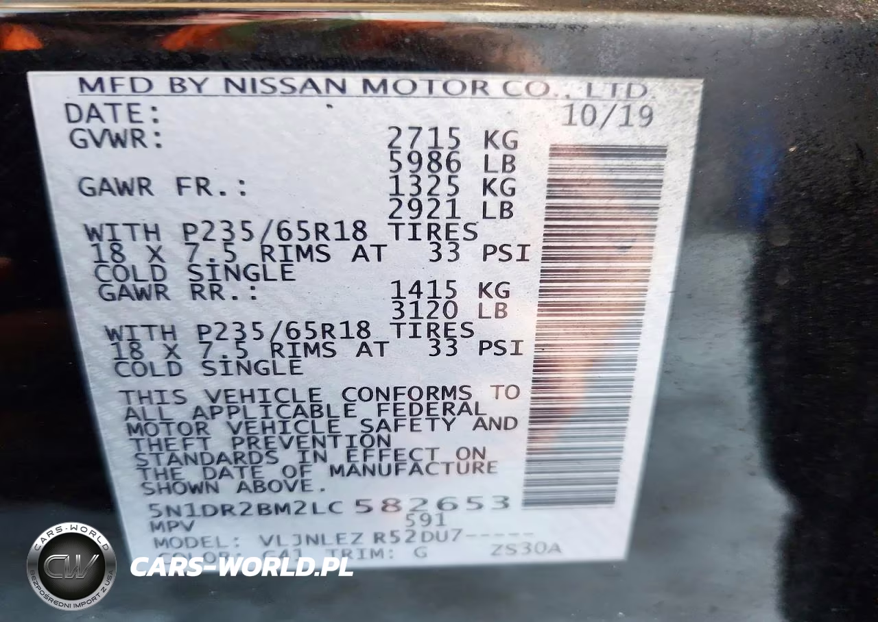 2020 Nissan Pathfinder Sv VIN:5N1DR2BM2LC582653 - 13