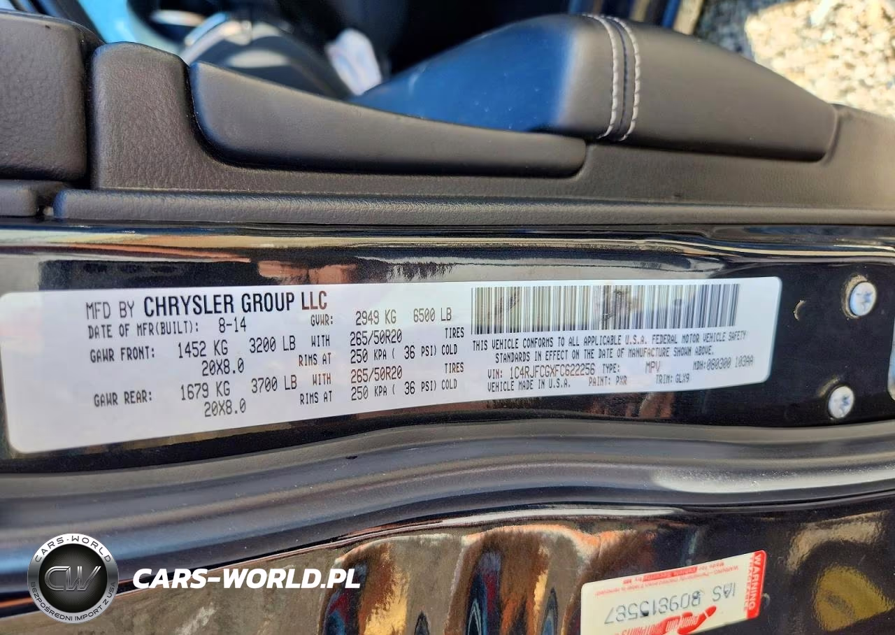 2015 Jeep Grand Cherokee Overland VIN:1C4RJFCGXFC622256 - 13